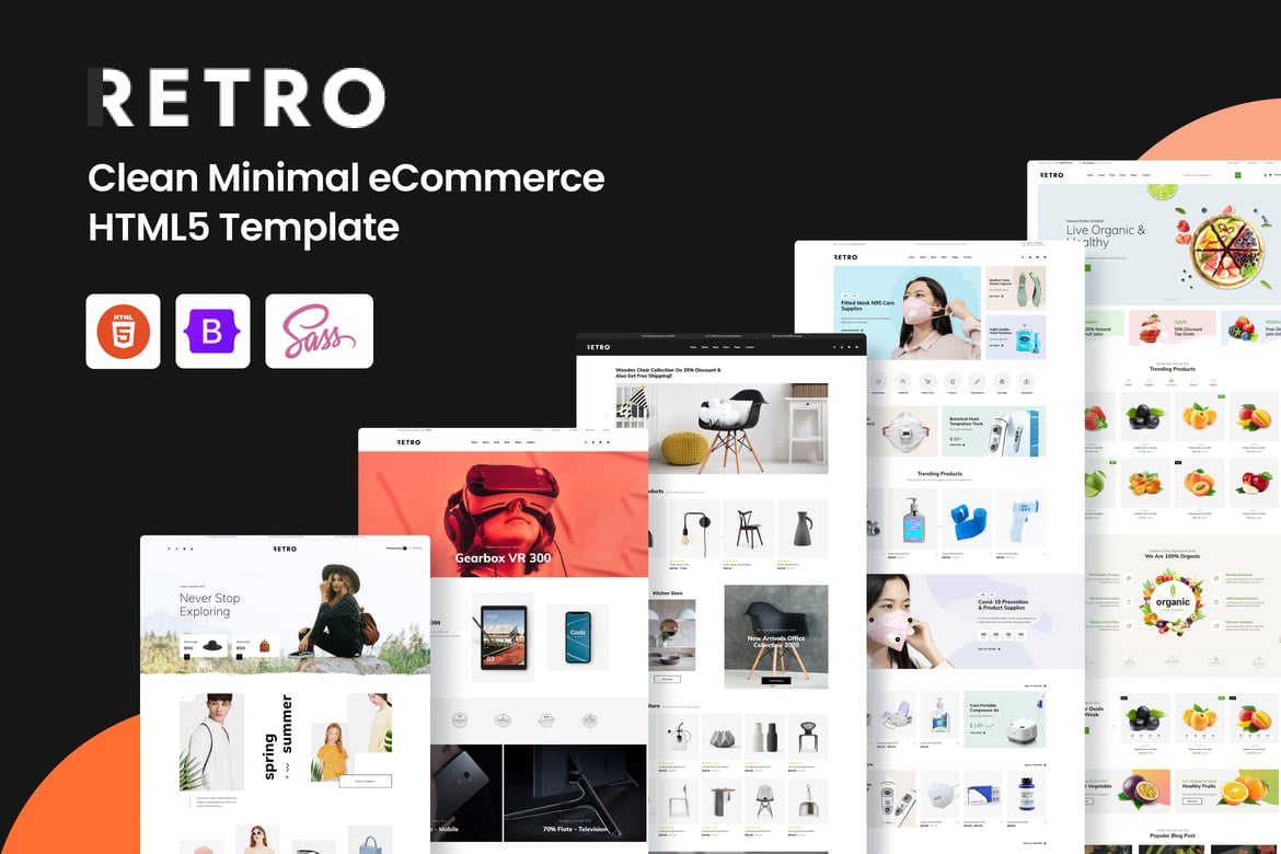 Template Website eCommerce Minimalis Retro yang Elegan dan Modern