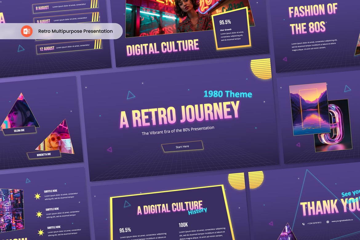 Template Presentasi Retro Serbaguna untuk PowerPoint