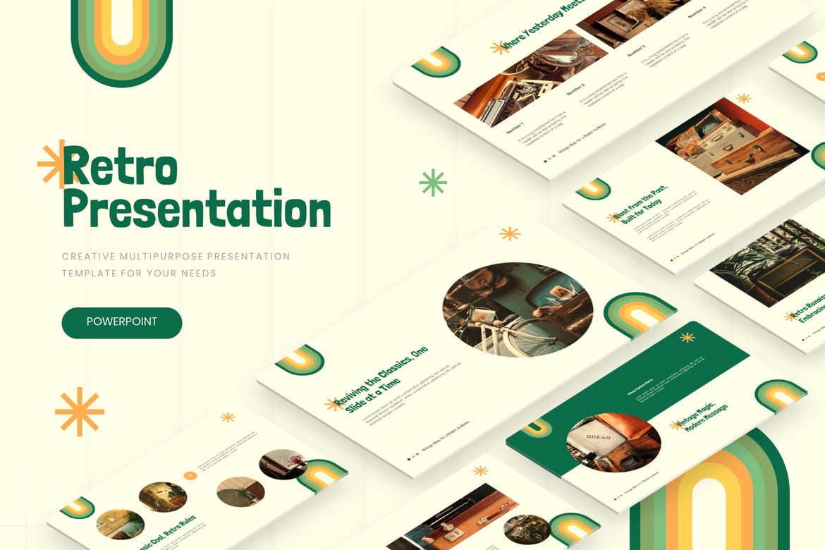 Template PowerPoint Retro yang Menarik dan Serbaguna