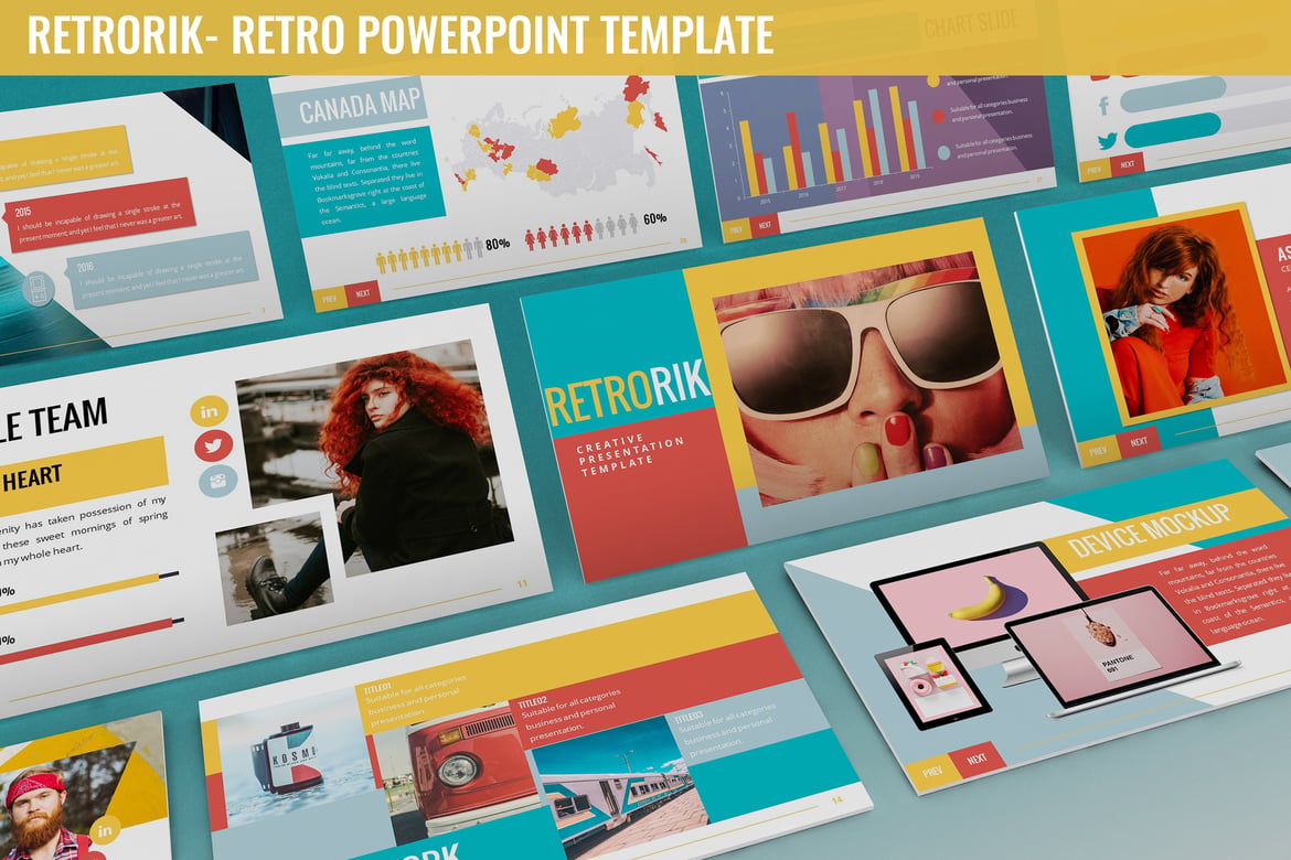 Retrorik - Template Powerpoint Retro yang Stylish