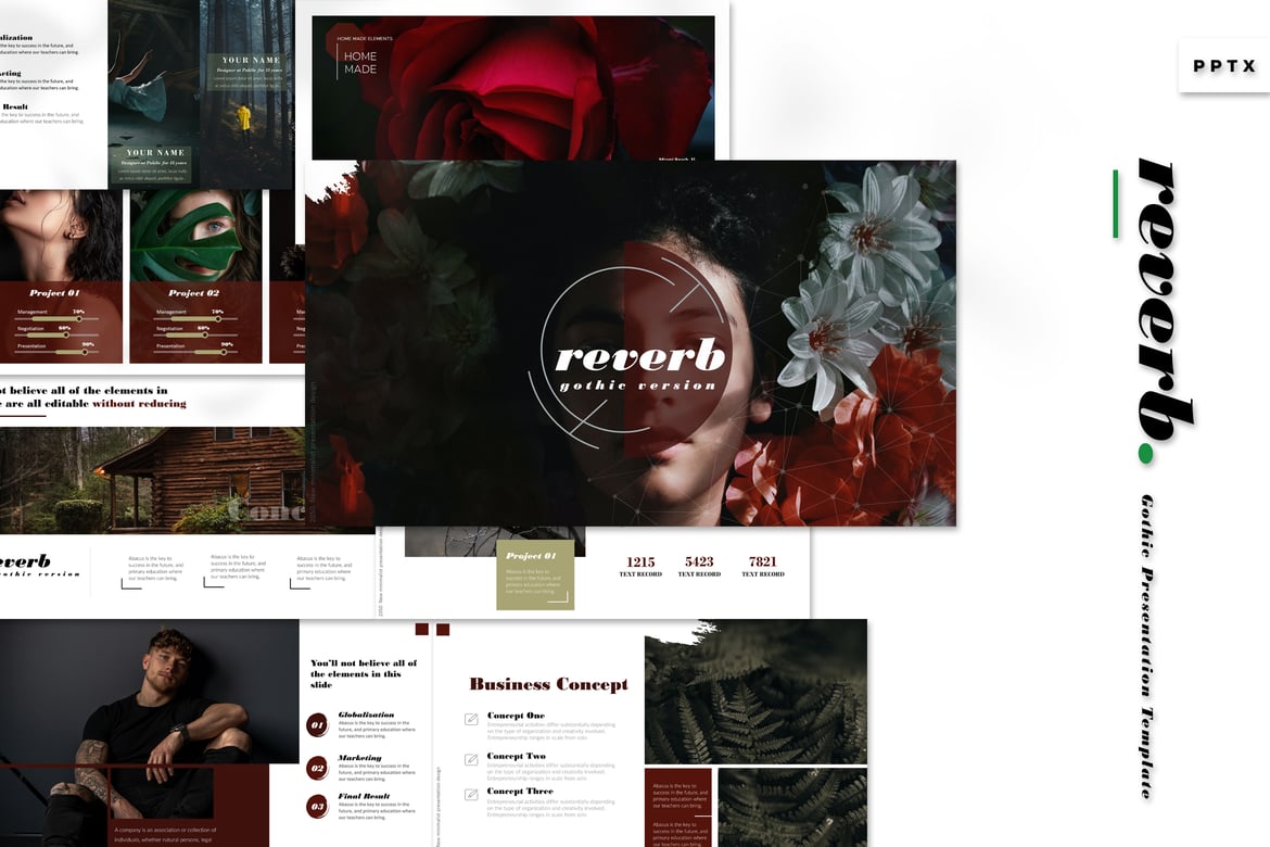 Template Powerpoint Reverb - Kreatif dan Serbaguna untuk Presentasi Anda