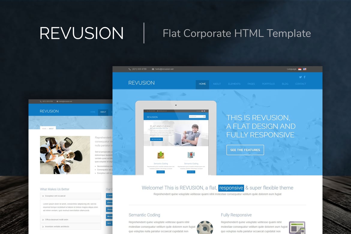 Revusion - Template Website Korporat Responsif dan Modern