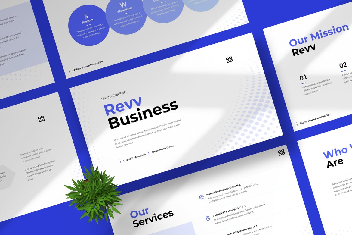 Template PowerPoint Revv Bisnis yang Menarik dan Modern