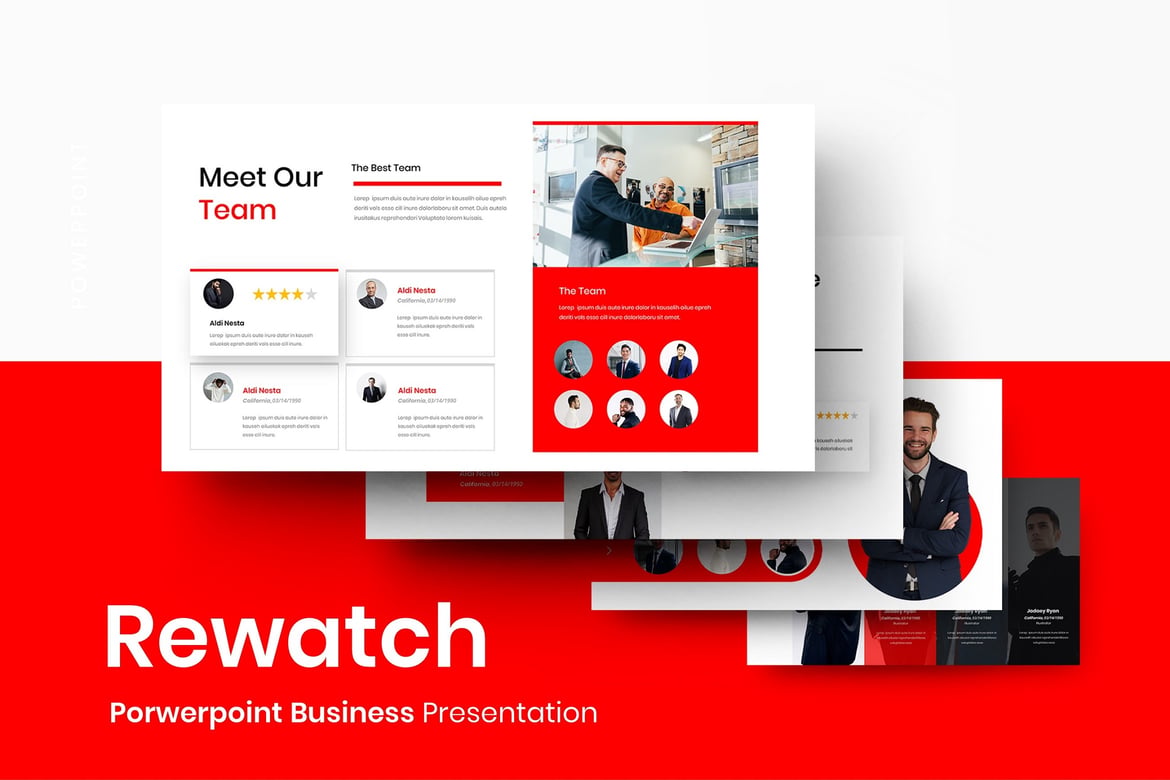 Rewatch – Template Presentasi PowerPoint untuk Bisnis yang Menarik