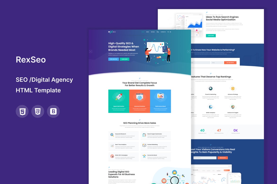 RexSeo - Template Website SEO dan Digital Agency yang Mudah Disesuaikan