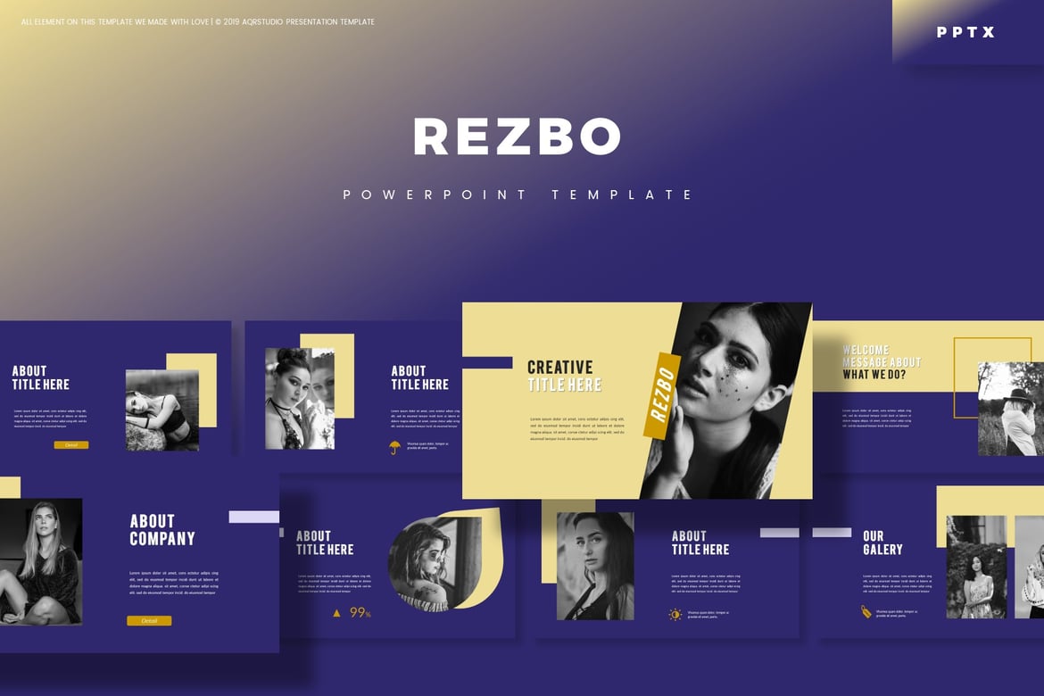 Template PowerPoint Rezbo - Solusi Presentasi Profesional Anda