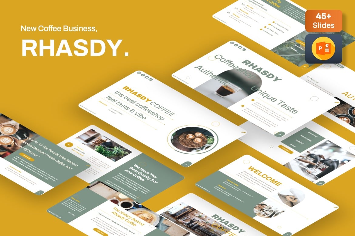 Rhasdy - Template Powerpoint Kafe yang Menarik dan Profesional