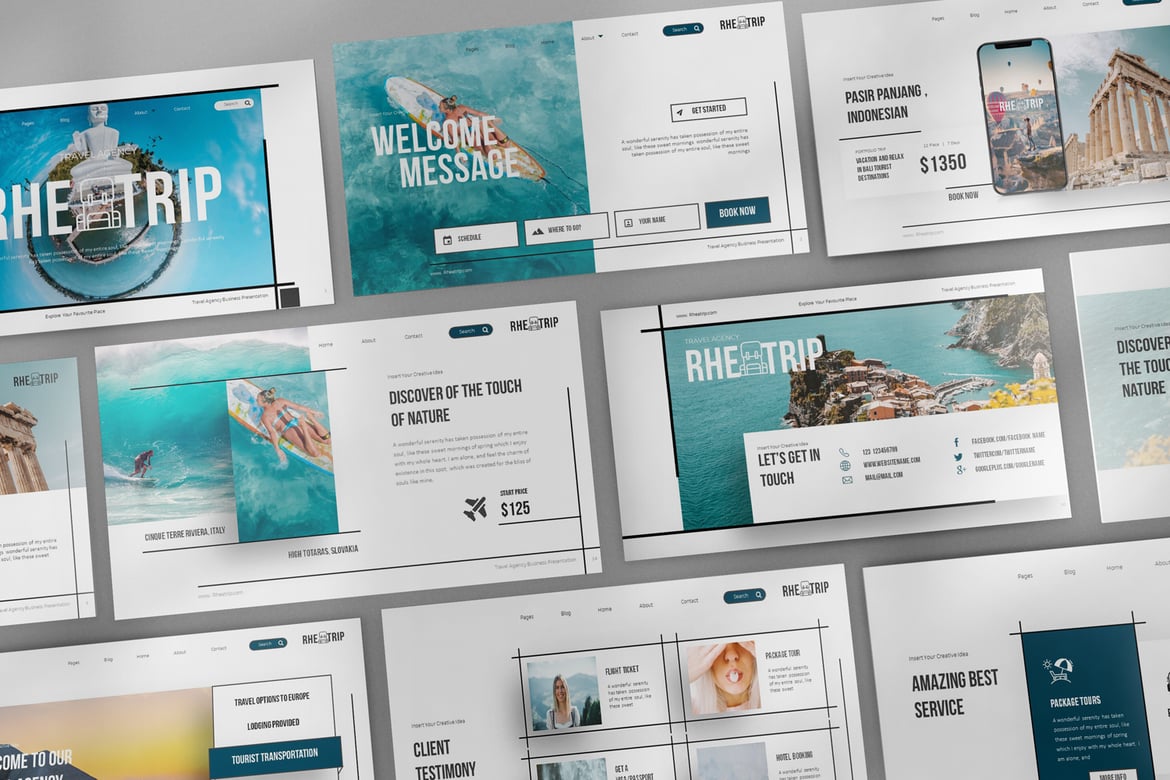 Template Presentasi PowerPoint Rheatrip yang Menarik dan Fleksibel