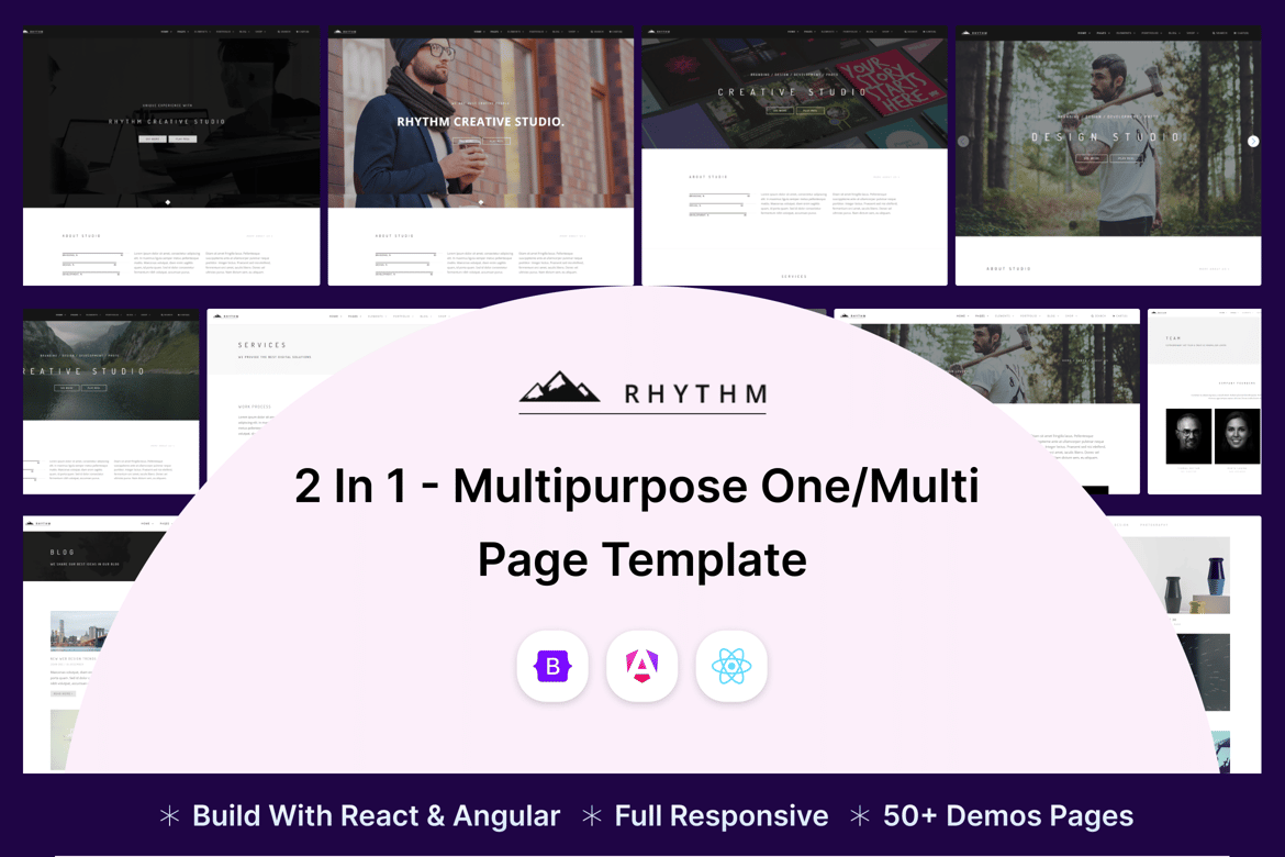 Rhythm - Template Web Multifungsi untuk React dan Angular