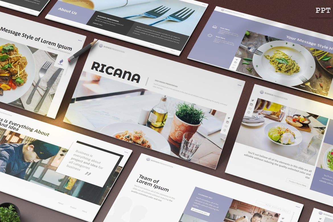 Ricana - Template Powerpoint Kreatif dan Profesional