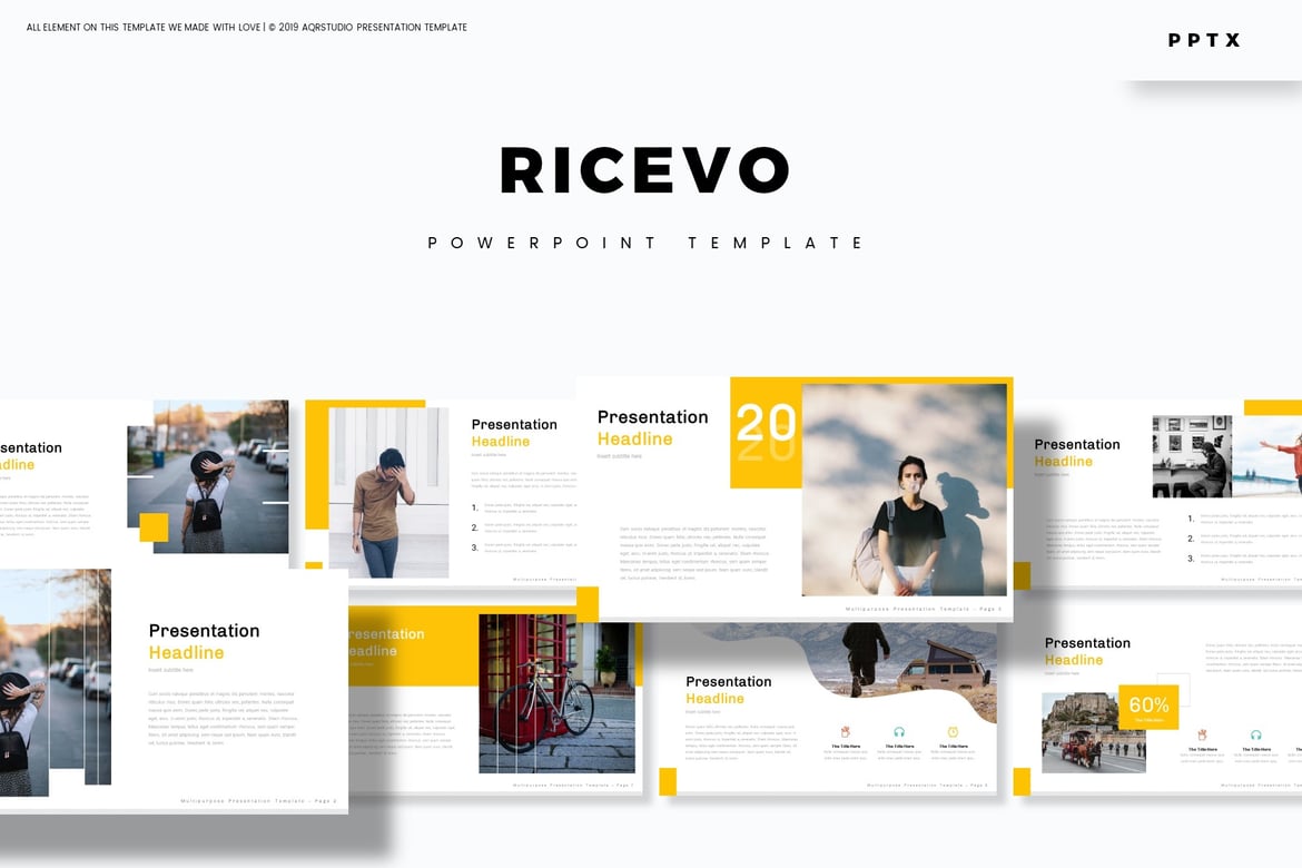 Ricevo - Template PowerPoint Serbaguna yang Menarik
