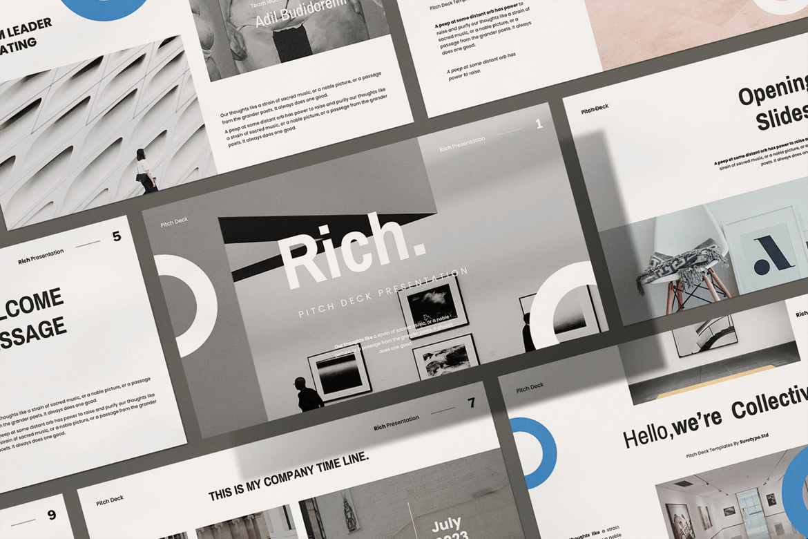 Template Presentasi Pitch Deck Modern dan Minimalis