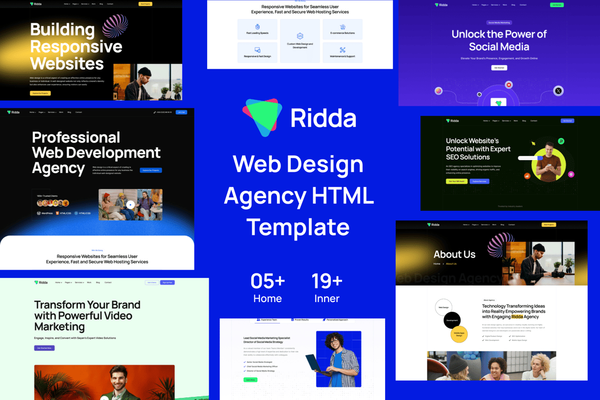 Ridda - Template Website Desain Web Profesional