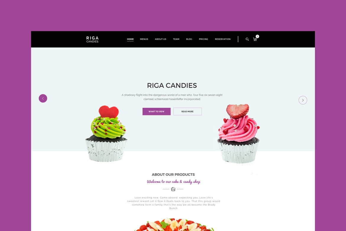 Template Web Riga - Solusi Kreatif untuk Toko Permen & Camilan Anda