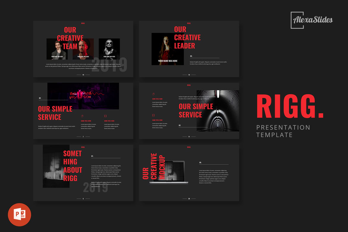 Rigg - Template Presentasi PowerPoint Kreatif dan Modern