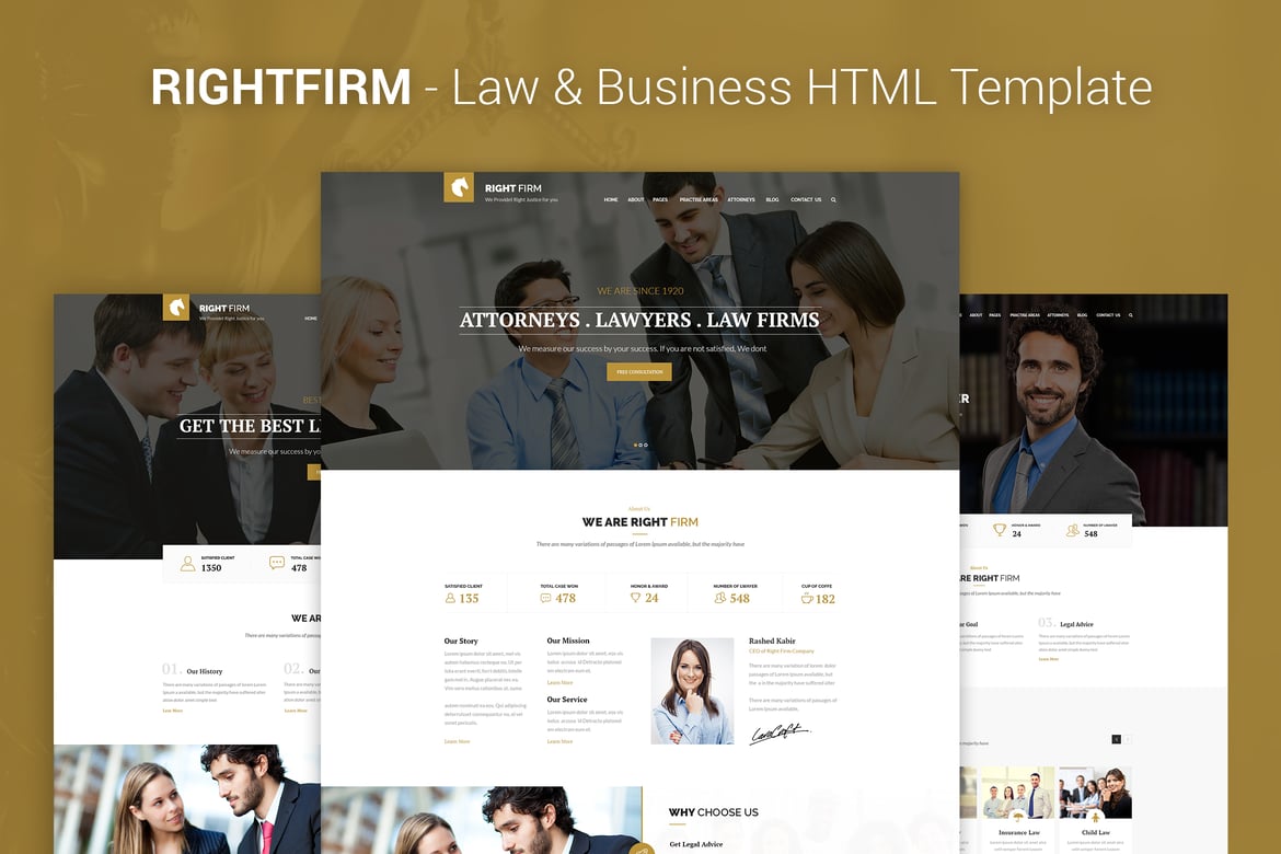 RIGHTFIRM - Template Website Hukum & Bisnis yang Modern