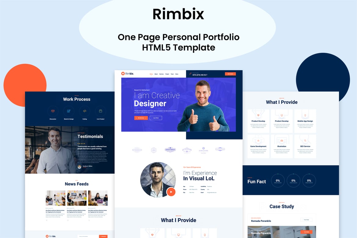 Rimbix - Template Website Portofolio Pribadi yang Menarik dan Responsif