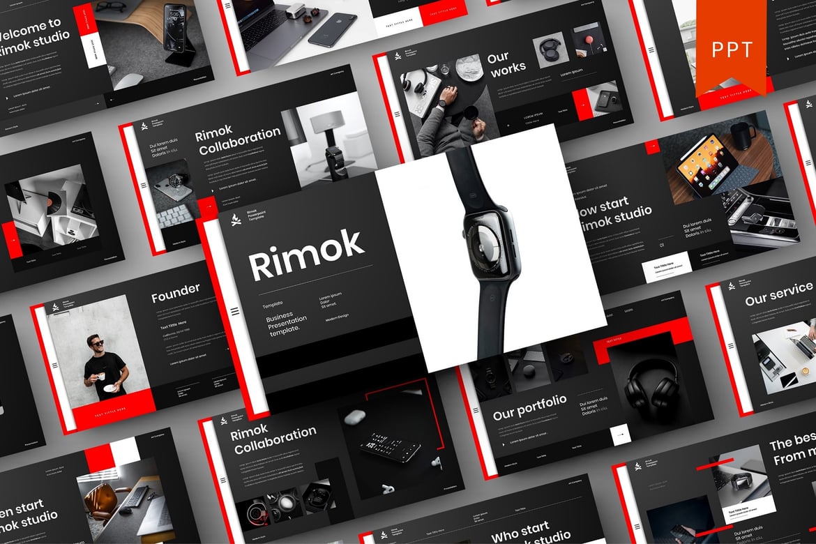 Rimok – Template PowerPoint Bisnis yang Menarik