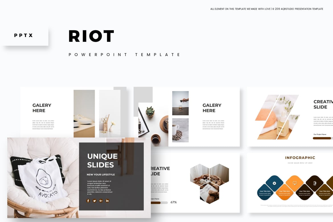 Riot - Template PowerPoint Serbaguna yang Menarik