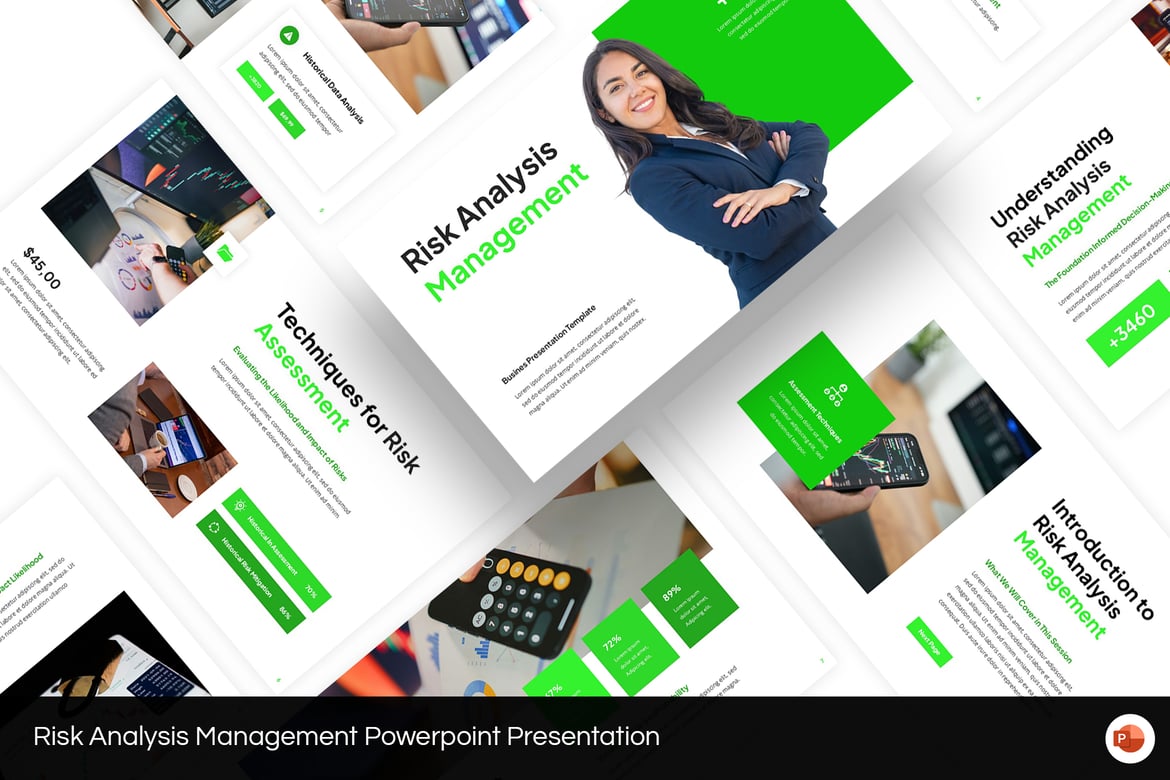 Template PowerPoint Analisis Risiko yang Kreatif dan Menarik