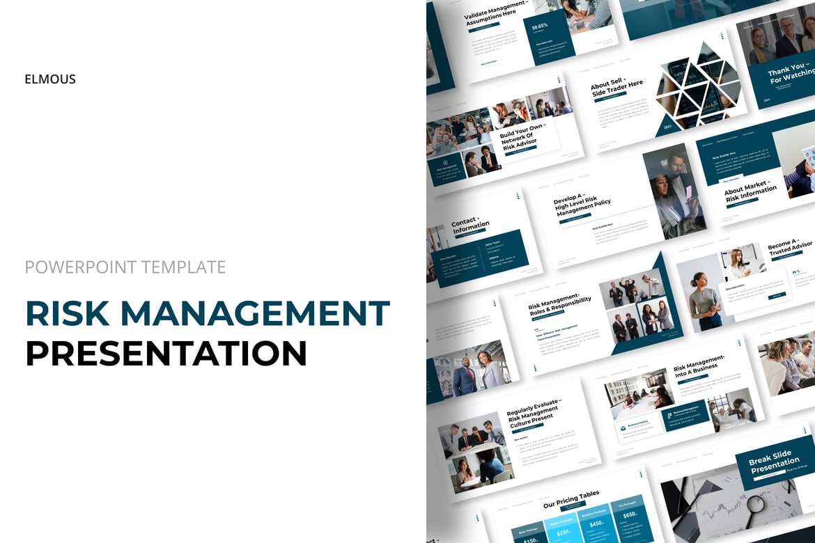 Template Powerpoint Manajemen Risiko yang Profesional dan Menarik