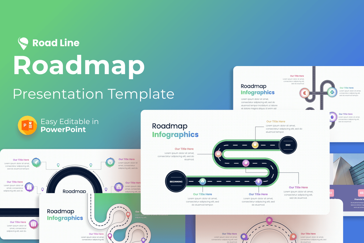 Template Presentasi PowerPoint RoadMap yang Menarik dan Efektif