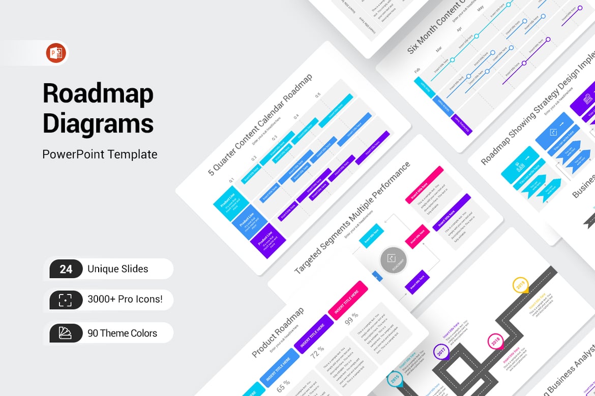 Template PowerPoint Diagram Roadmap yang Menarik dan Profesional