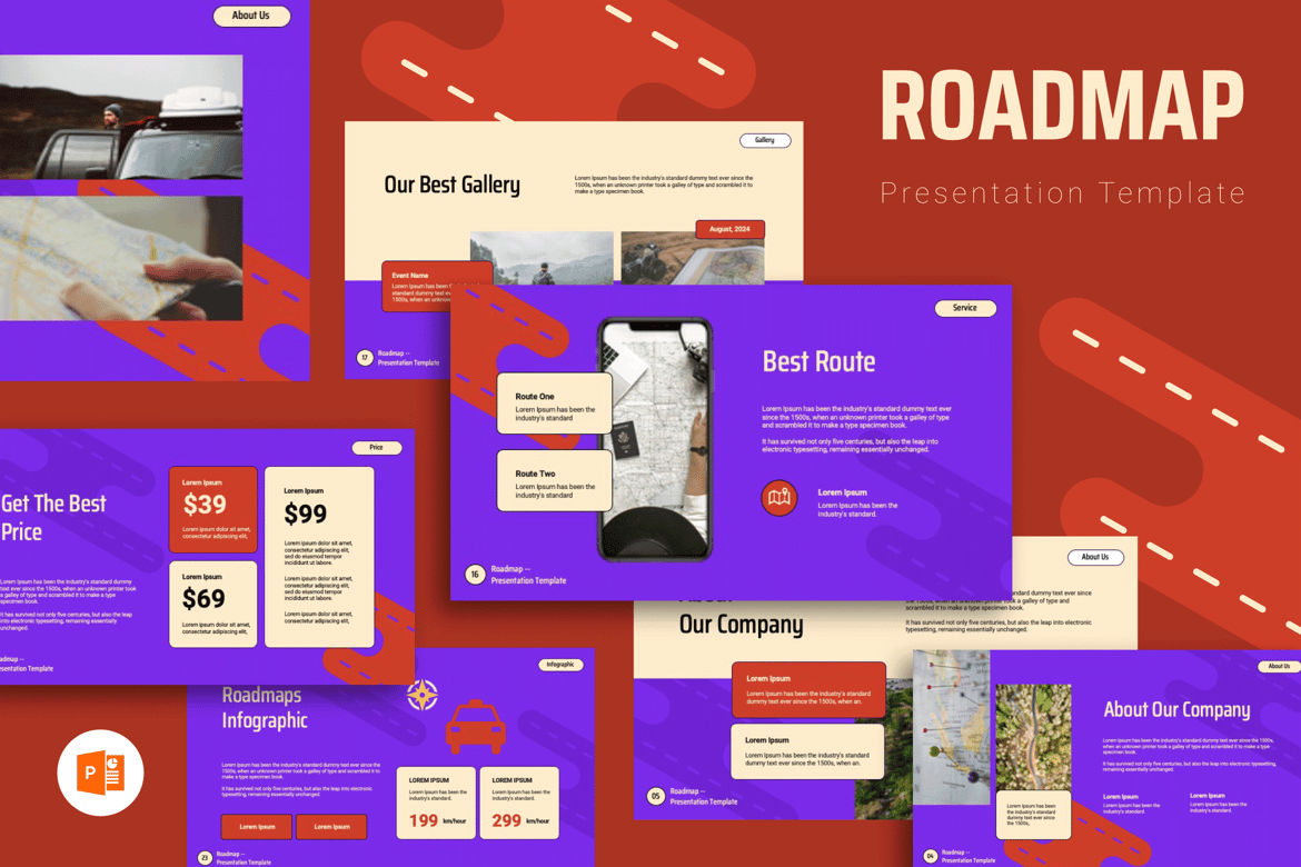 Template Powerpoint Roadmap yang Modern dan Profesional