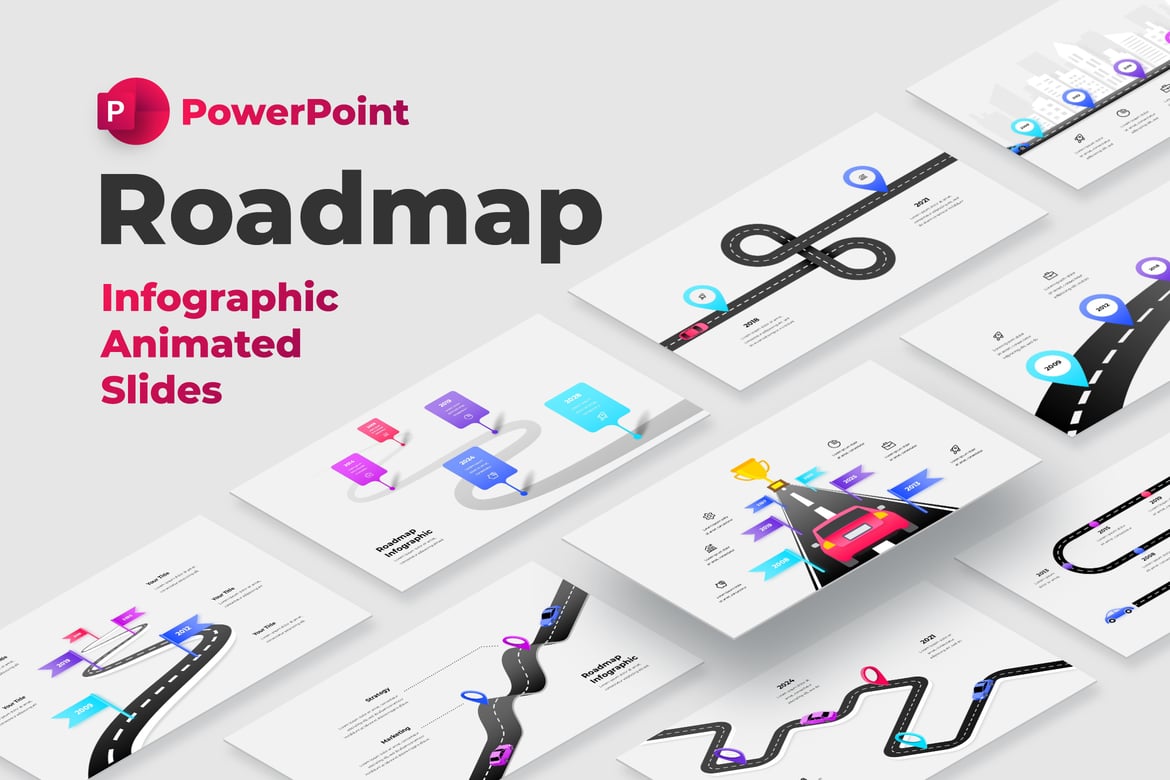 Template PowerPoint Animasi Roadmap dan Timeline yang Menarik