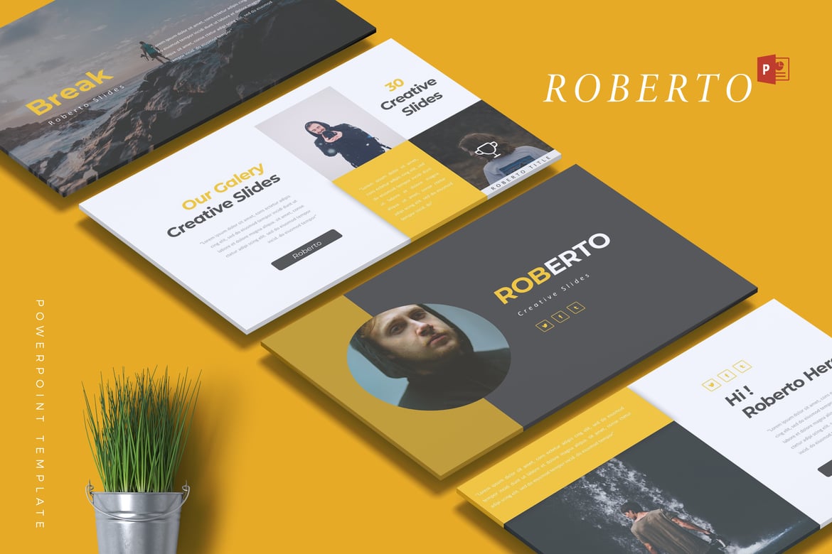 ROBERTO - Template Presentasi PowerPoint Kreatif yang Menarik