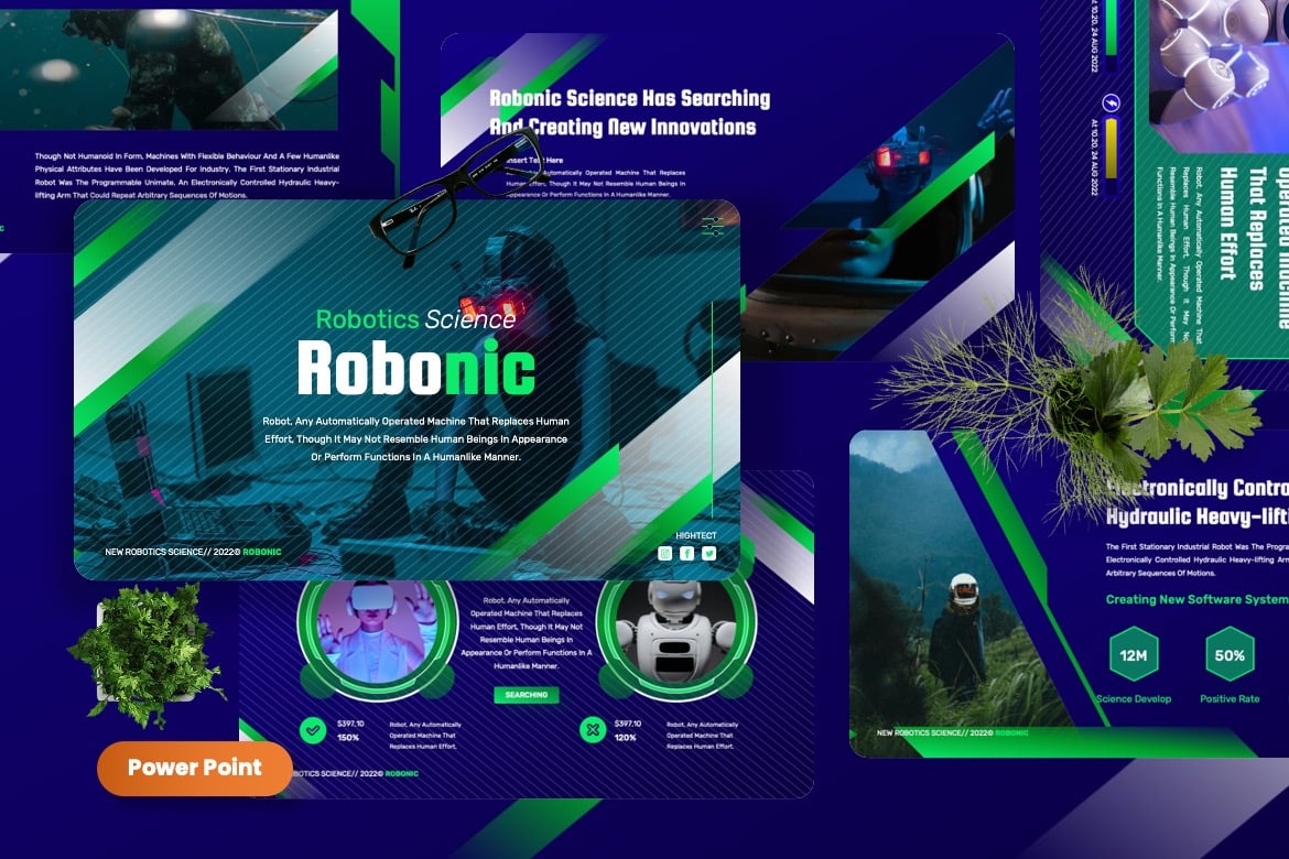 Template Presentasi Robonic - Powerpoint untuk Robotika
