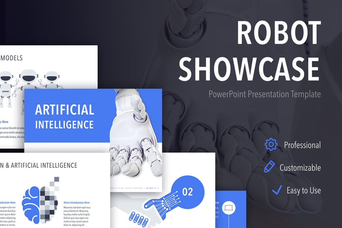 Template PowerPoint Robot yang Menarik dan Profesional