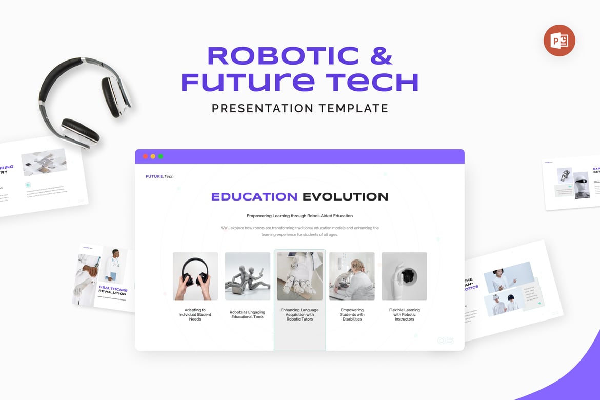 Template Powerpoint Teknologi Robotik dan Masa Depan