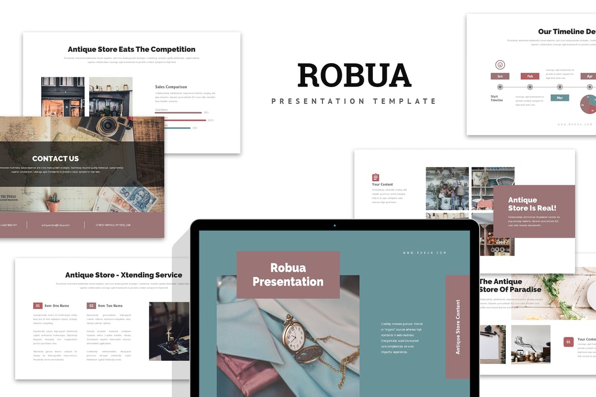 Robua: Template Presentasi Antik yang Menarik untuk Bisnis