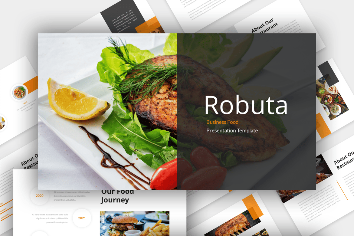 Template Presentasi PowerPoint Robuta untuk Restoran yang Menarik