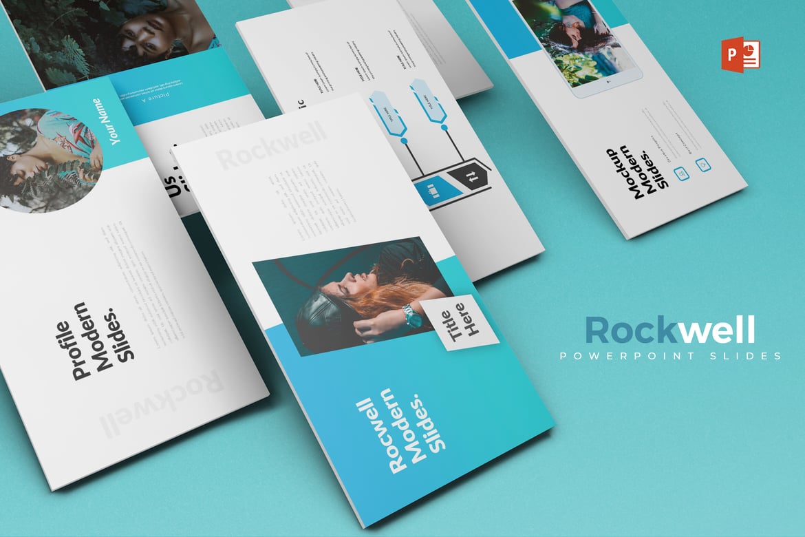 Template PowerPoint Rockwell - Solusi Presentasi Profesional