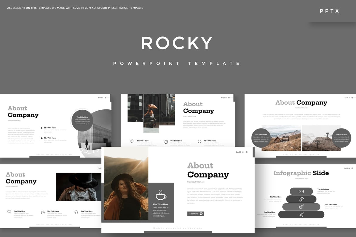 Template Powerpoint Rocky - Solusi Presentasi Kreatif Anda