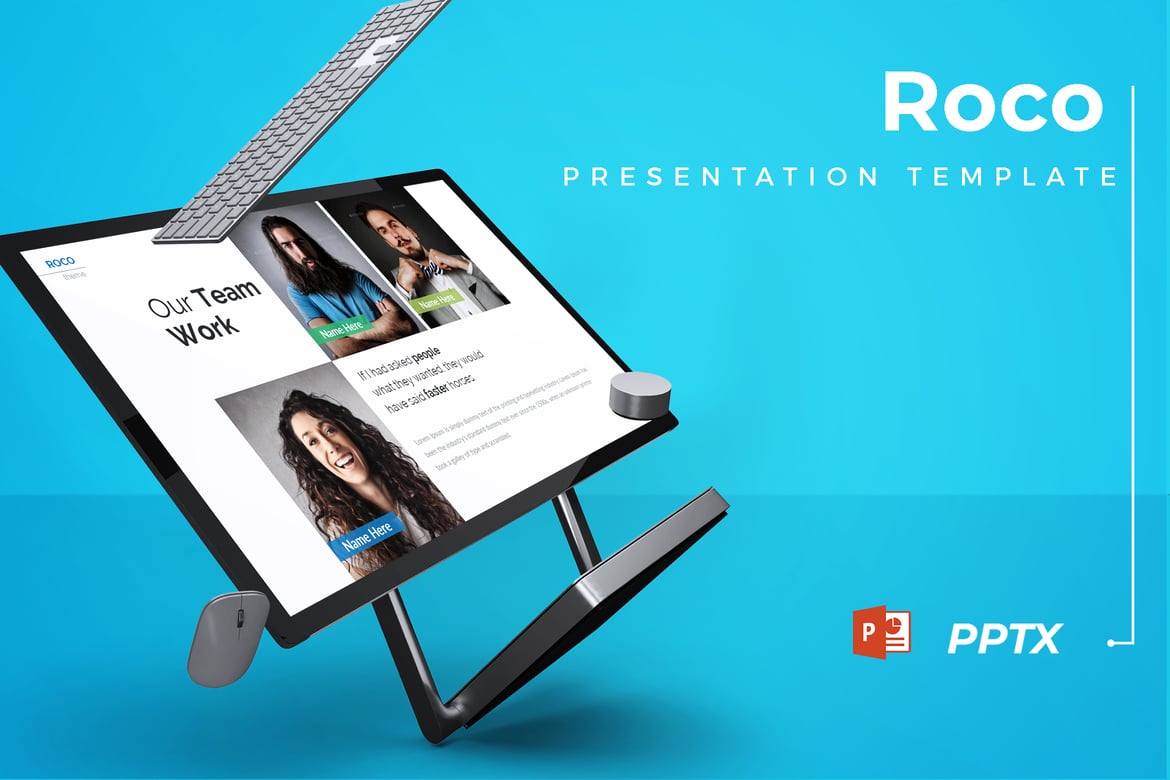 Roco - Template Presentasi PowerPoint Kreatif dan Minimalis