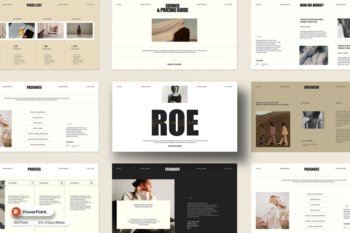 Template Presentasi PowerPoint Panduan Layanan ROE yang Menarik