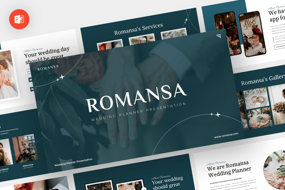 Template PowerPoint Romansa - Untuk Momen Pernikahan Anda