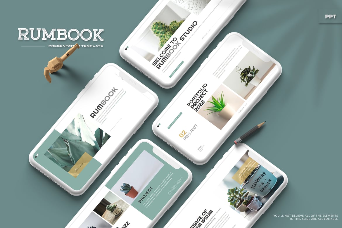 Rombook - Template Powerpoint Kreatif untuk Presentasi Profesional