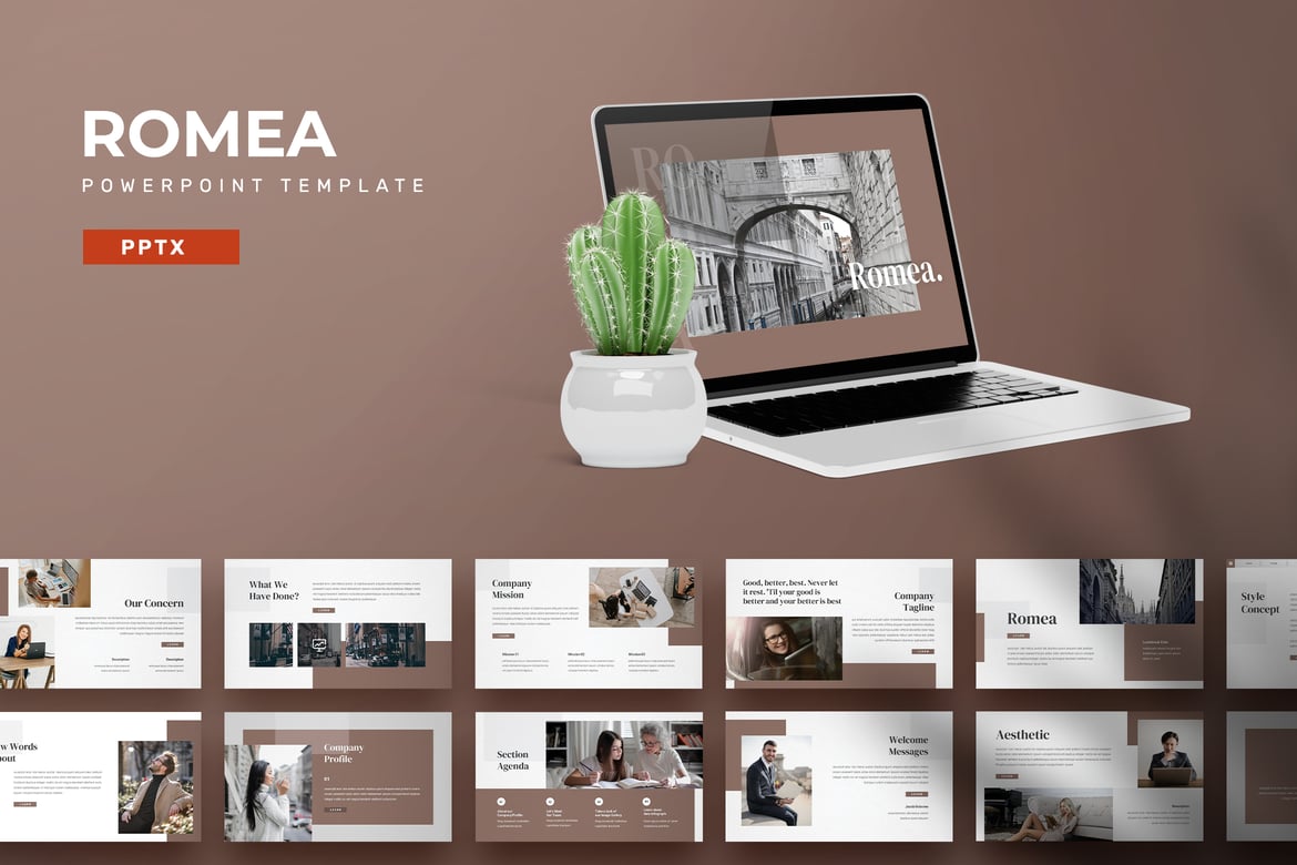 Template Powerpoint Romea - Solusi Presentasi Menarik untuk Bisnis dan Pribadi
