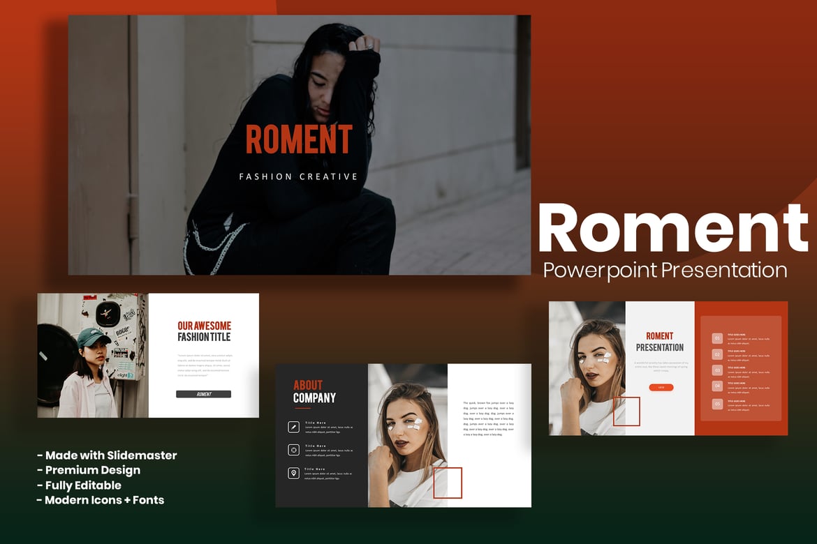 Roment - Template PowerPoint Serbaguna yang Menarik