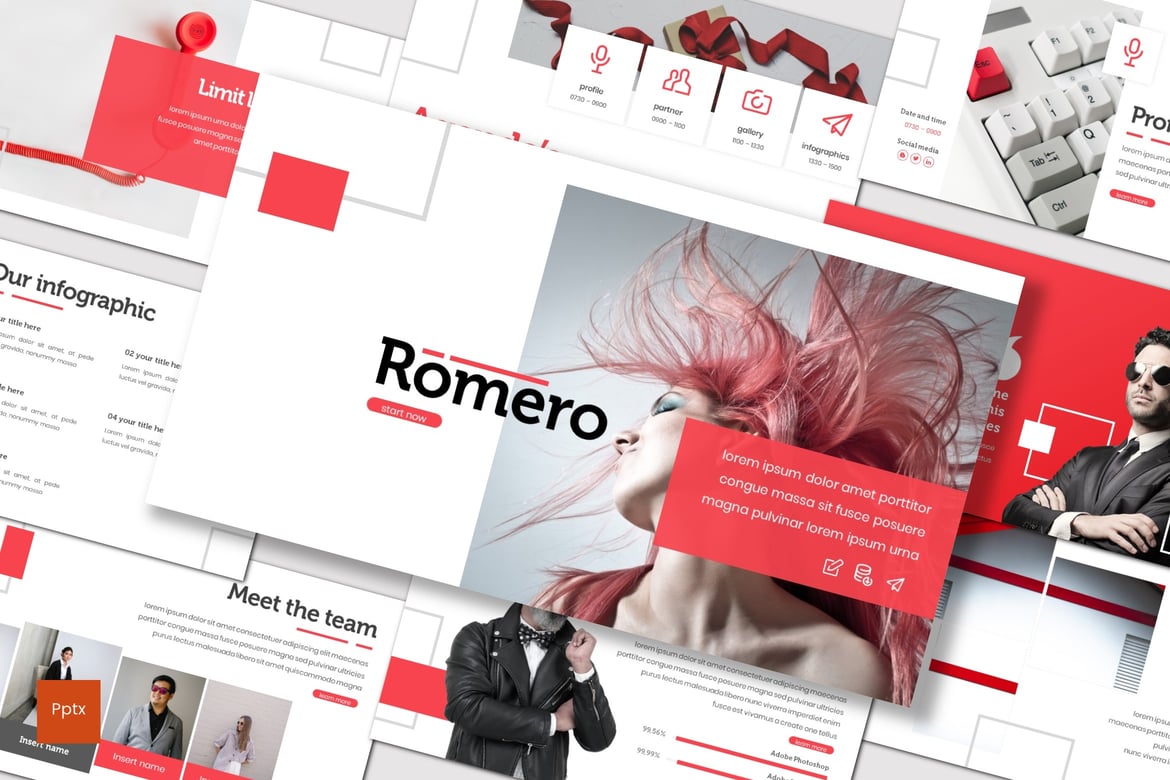 Template Presentasi Romero - Powerpoint Kreatif dan Minimalis