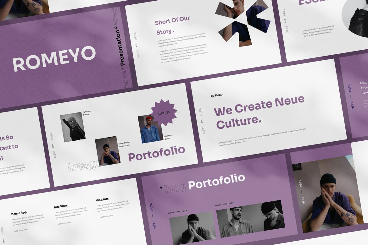 Template Powerpoint Romeyo: Presentasi Minimalis yang Menarik