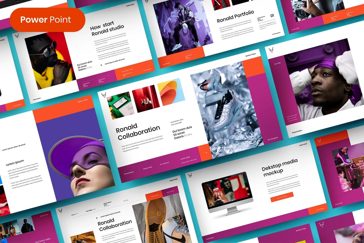Template PowerPoint Bisnis Ronald – Solusi Presentasi Profesional