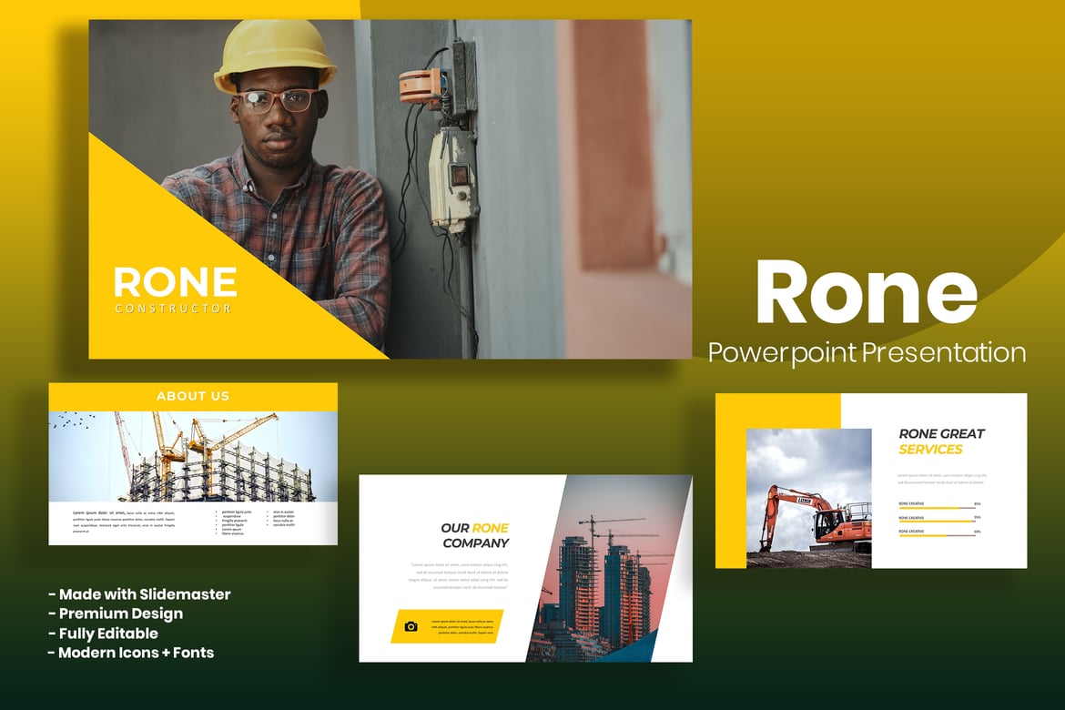 Template PowerPoint Rone - Solusi Presentasi Profesional