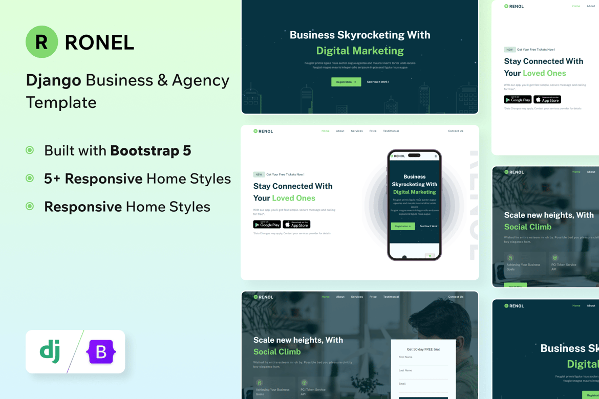 Ronel - Template Website Landing Page Modern untuk Startup