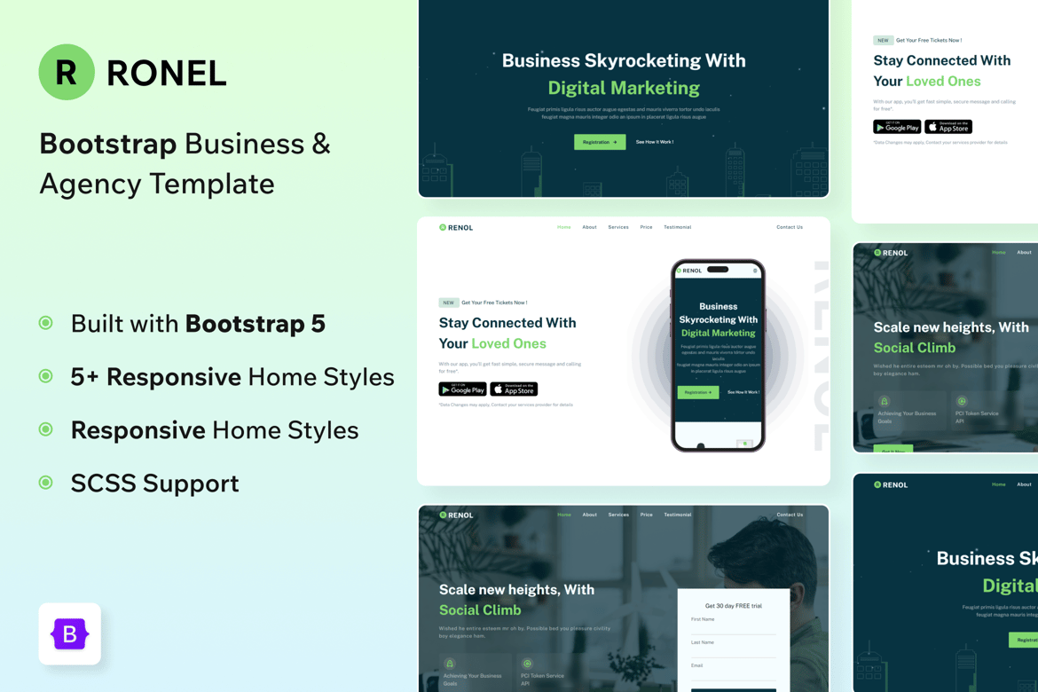 Ronel - Template Website Landing Page Modern dan Fleksibel