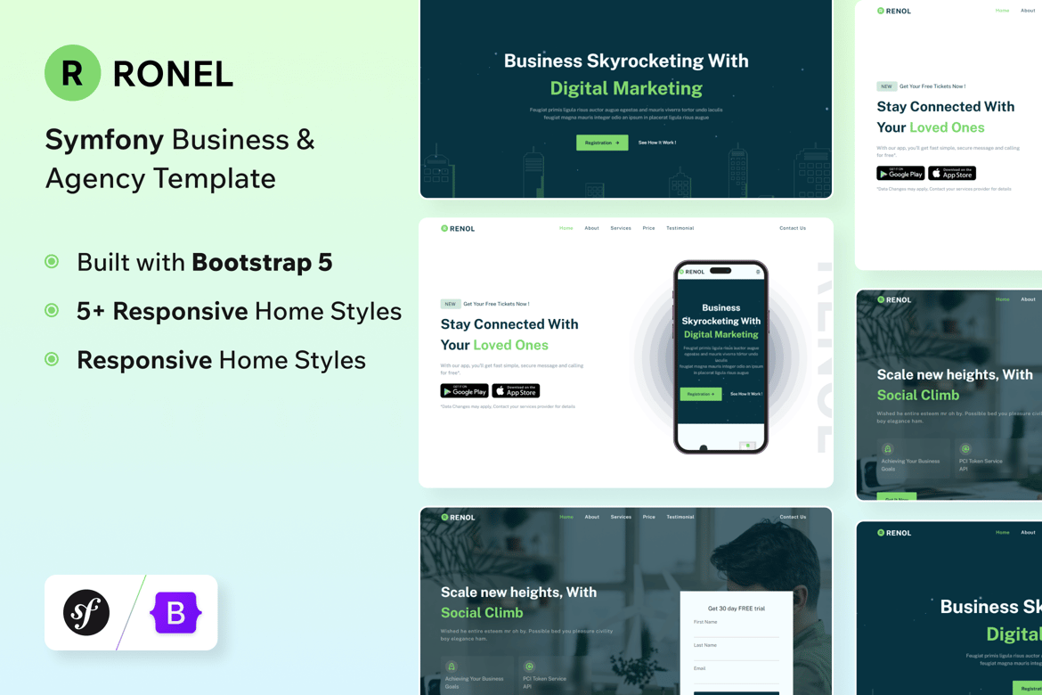Ronel - Template Website Landing Page Startup Modern